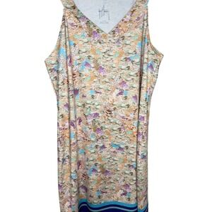 Guy Harvey women's XL dress  sun Multicolor‎ Fish Pattern bright floral fun funk